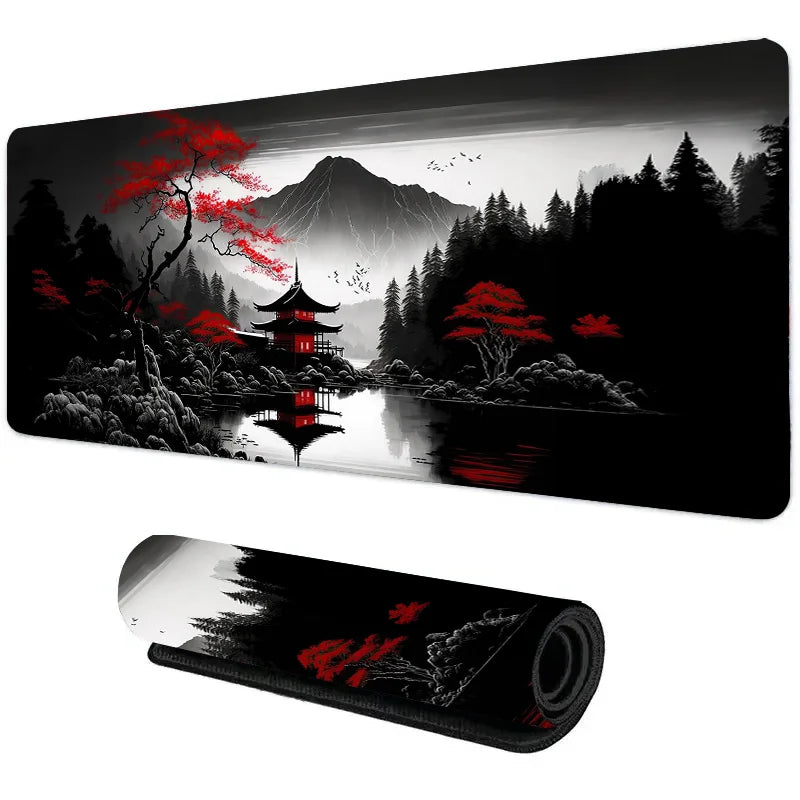 Japanese Moonscape Computer Desk Mat