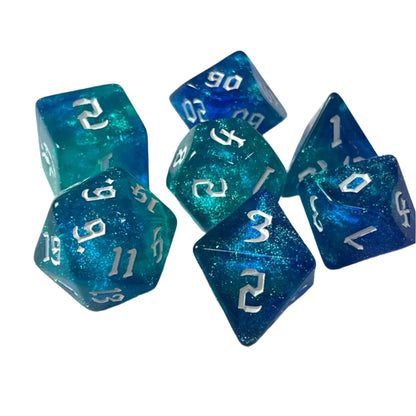 7 Piece Resin Dice Sets - Colourful