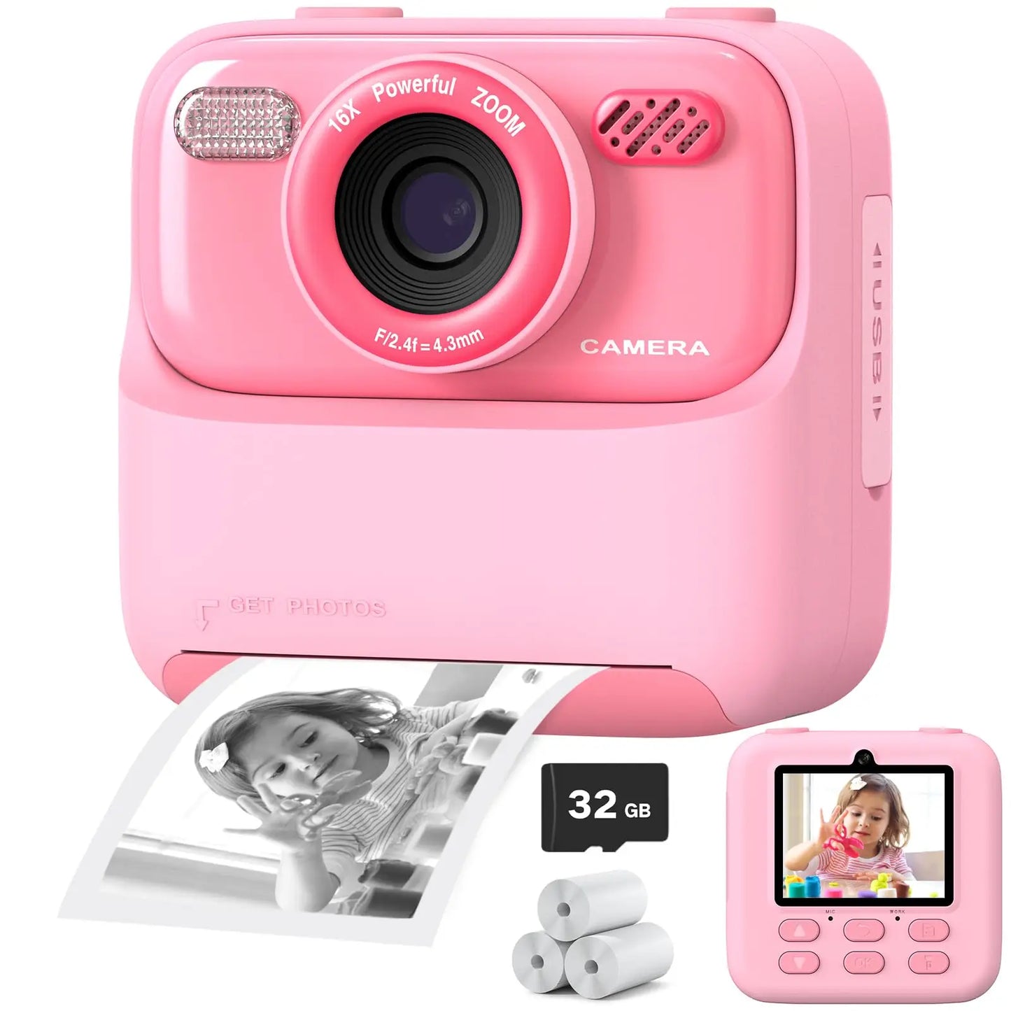 Kids Instant Camera 1080P HD by Amorus