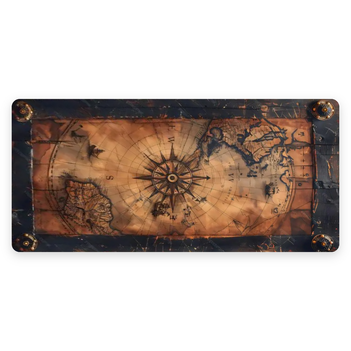 Nautical Compass Desk Mat – Large Gaming Mouse Pad