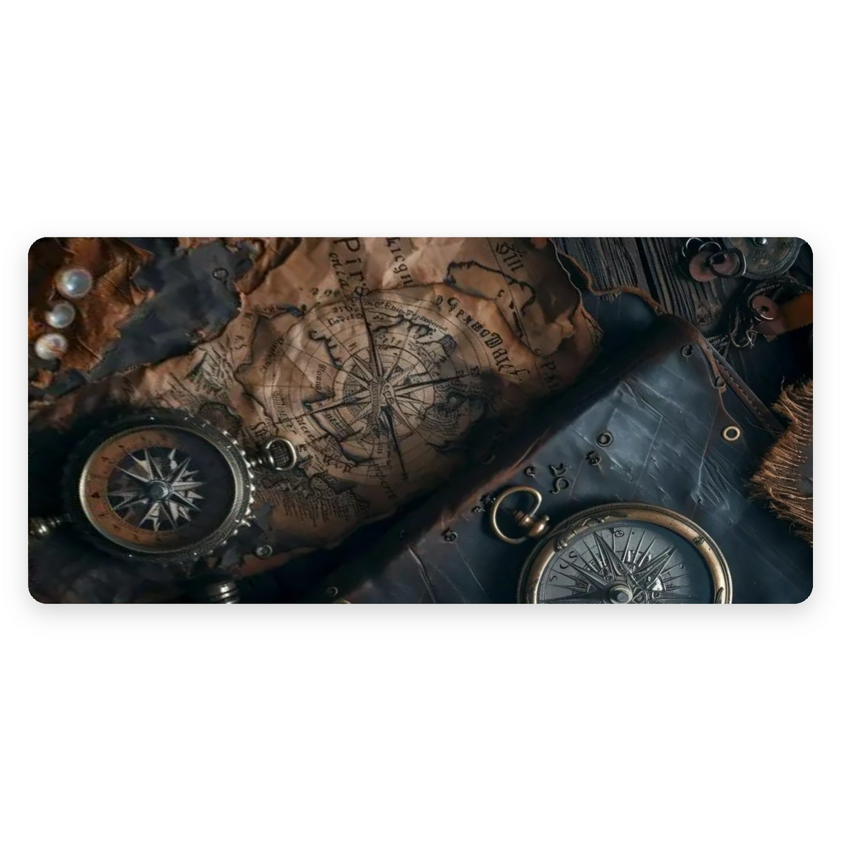 Nautical Compass Desk Mat – Large Gaming Mouse Pad