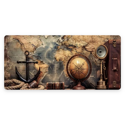 Nautical Compass Desk Mat – Large Gaming Mouse Pad