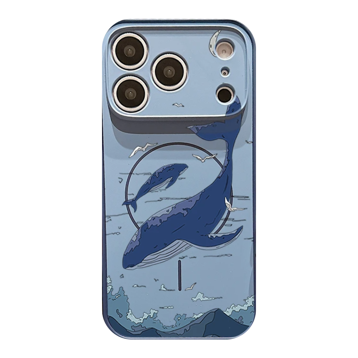 Whale Pattern Magnetic iPhone Case – MagSafe Compatible