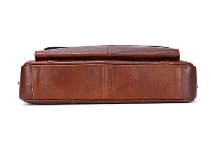 Lachiour Men's Leather Office Briefcase