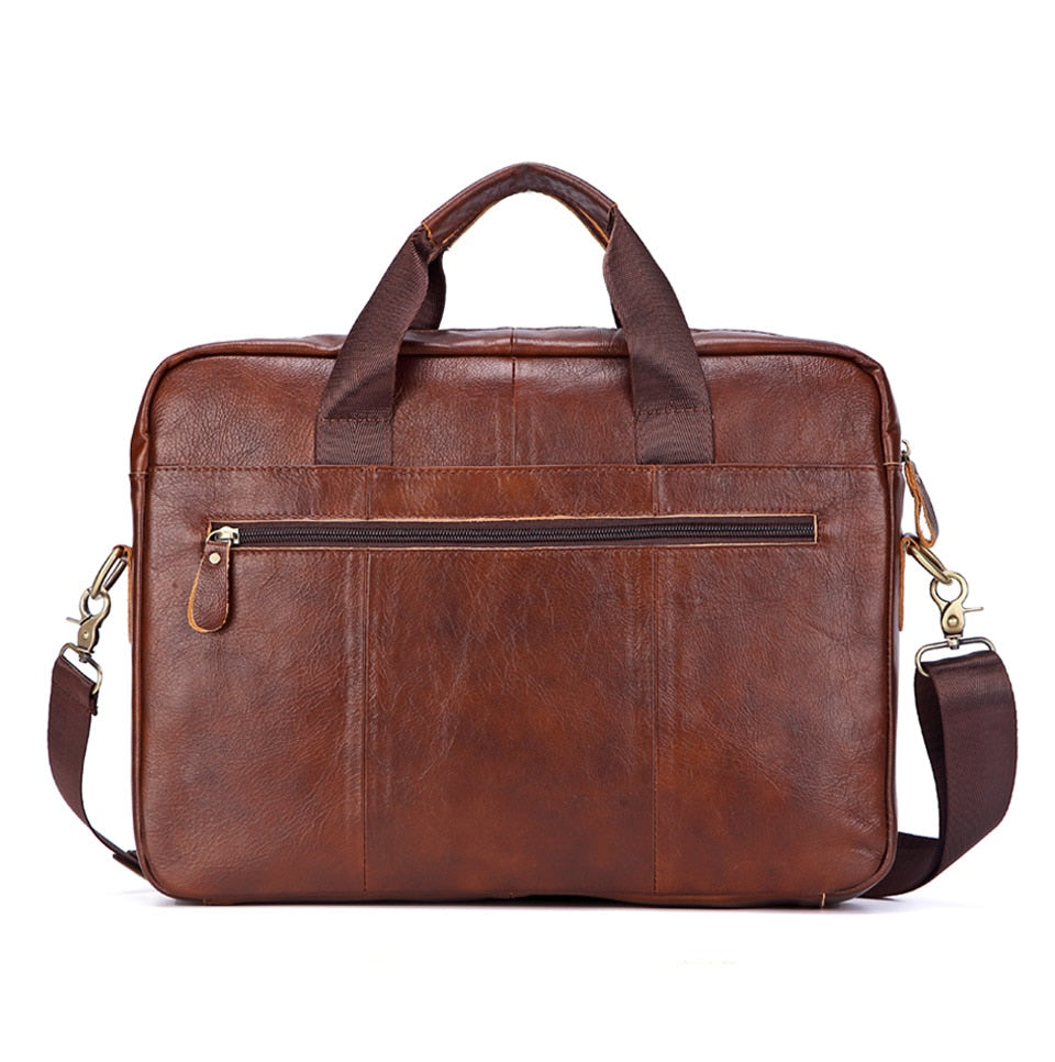 Lachiour Men's Leather Office Briefcase