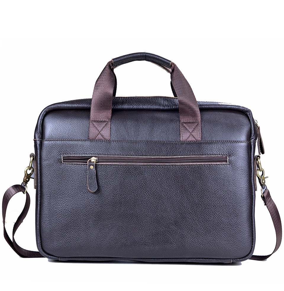 Lachiour Men's Leather Office Briefcase