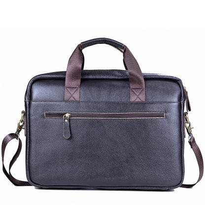 Lachiour Men's Leather Office Briefcase