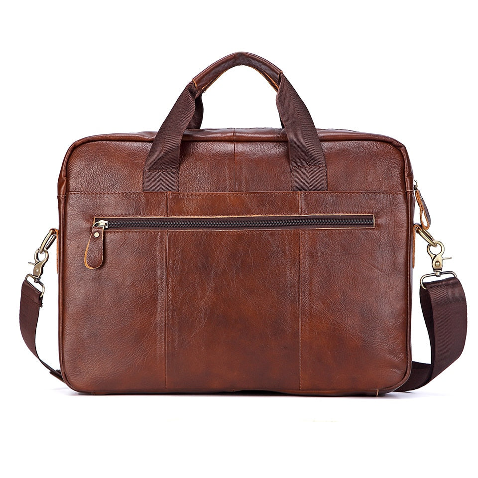 Lachiour Men's Leather Office Briefcase