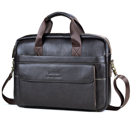 Lachiour Men's Leather Office Briefcase