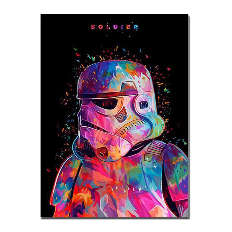 Star Wars Watercolour Splash DIY Diamond Cross-Stitch Kit (Black)