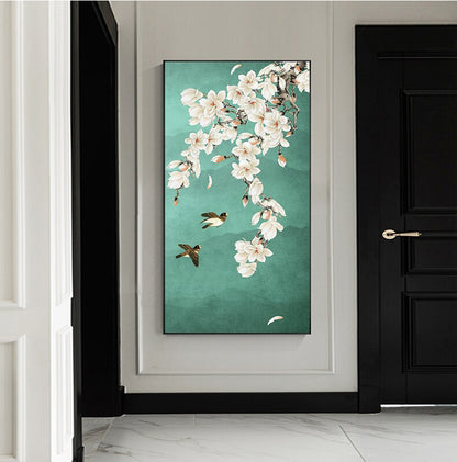 Abstract Chinese Flower Wall Art