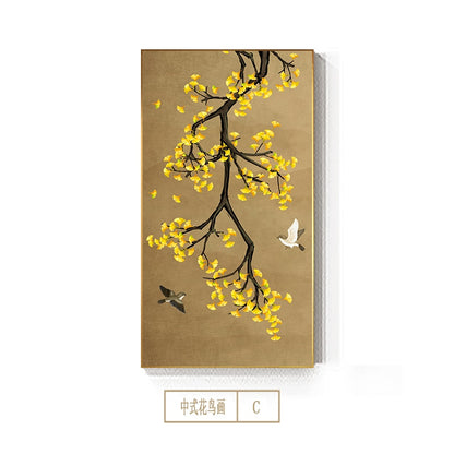 Abstract Chinese Flower Wall Art