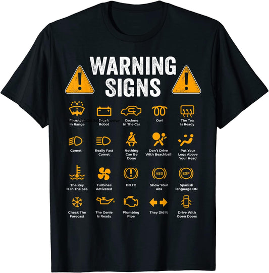 Funny Driving Warning Signs Men's Tee