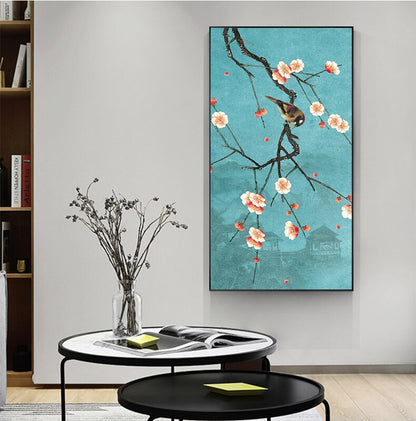Abstract Chinese Flower Wall Art
