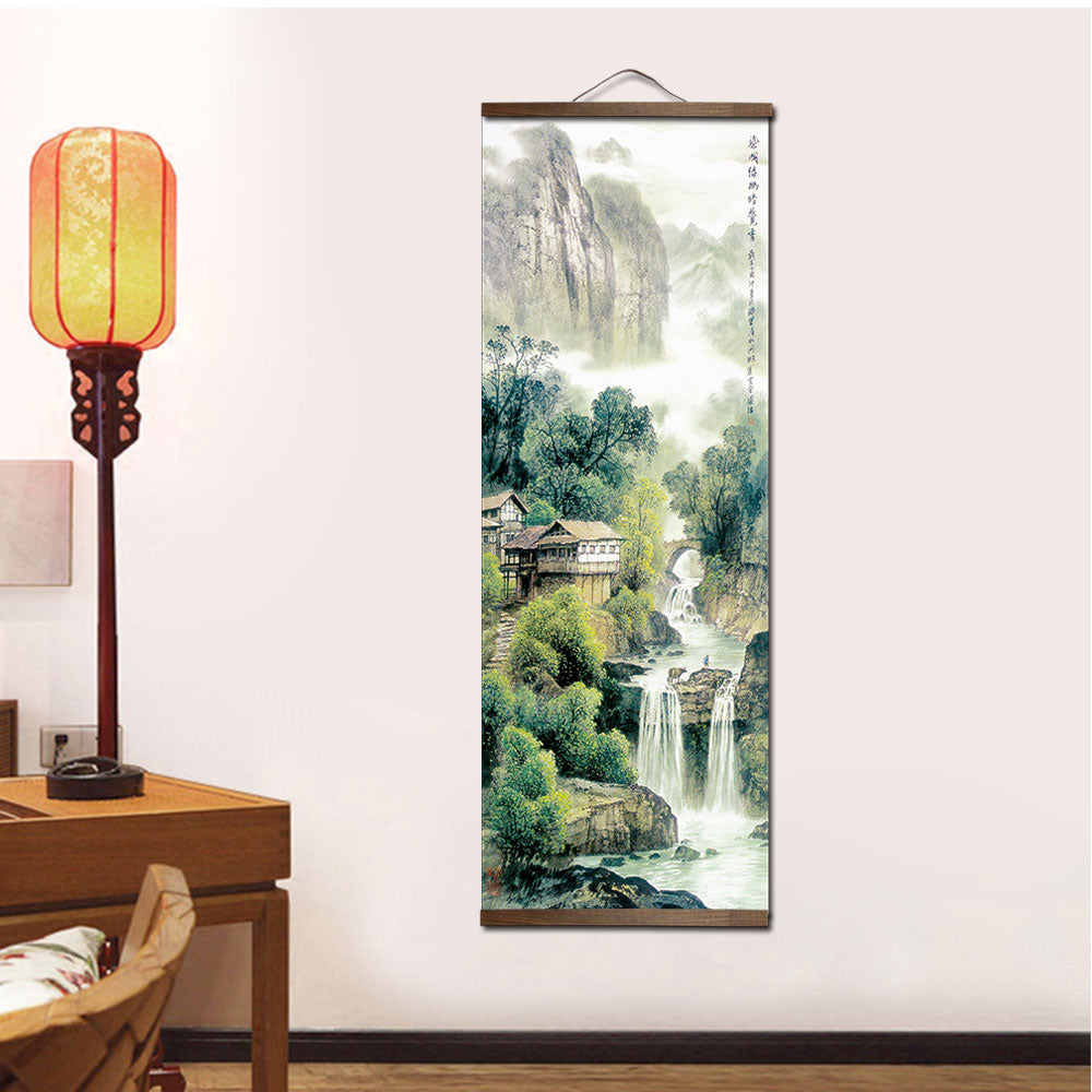 Chinese Four Seasons Landscape Scroll Canvas