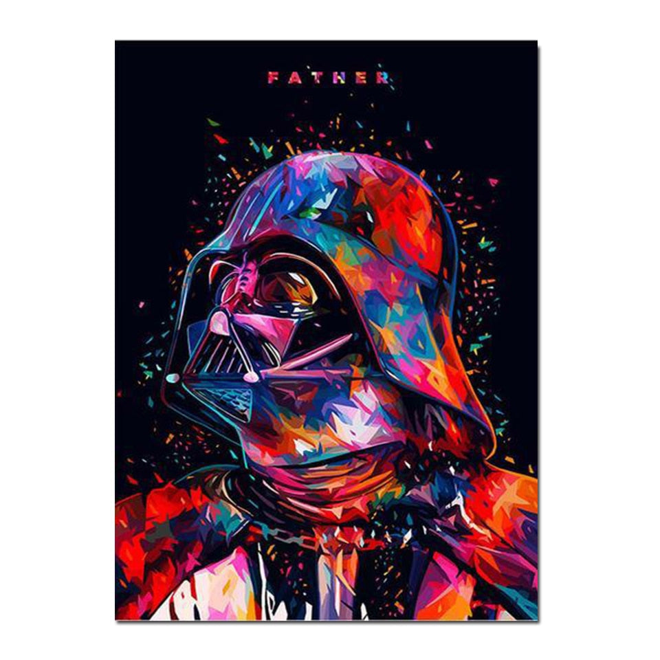 Star Wars Watercolour Splash DIY Diamond Cross-Stitch Kit (Black)