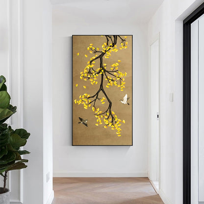 Abstract Chinese Flower Wall Art