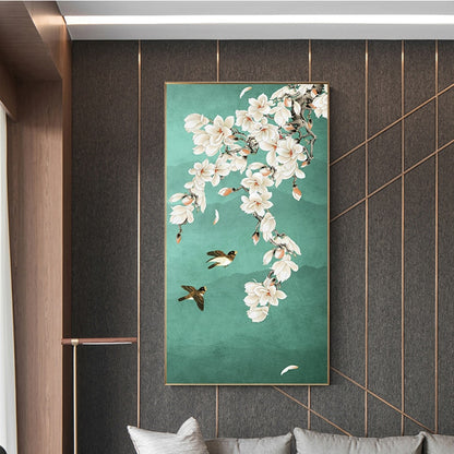 Abstract Chinese Flower Wall Art