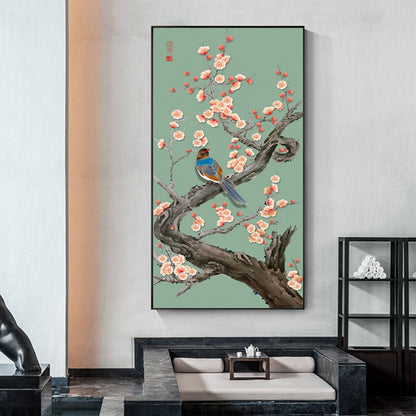 Abstract Chinese Flower Wall Art