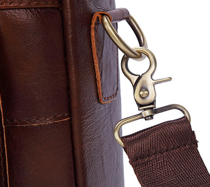 Lachiour Men's Leather Office Briefcase