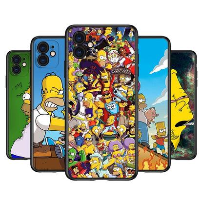 Silicone iPhone Case of The Simpsons - iPhone 11 & 12 Range