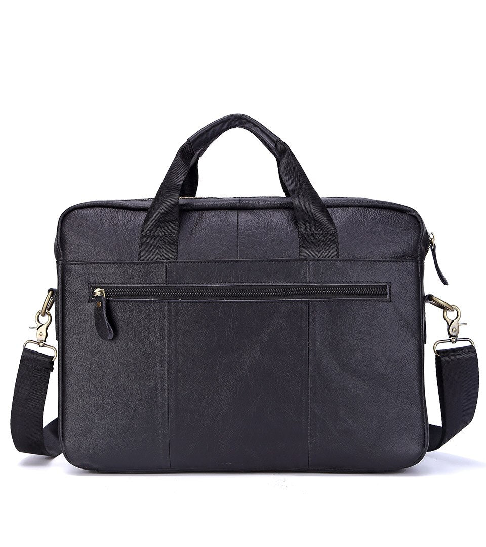 Lachiour Men's Leather Office Briefcase