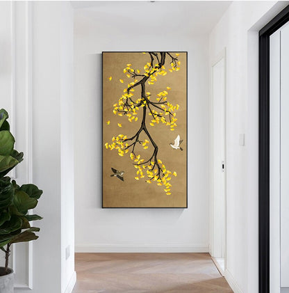 Abstract Chinese Flower Wall Art