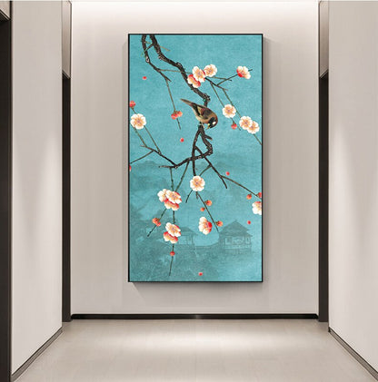 Abstract Chinese Flower Wall Art