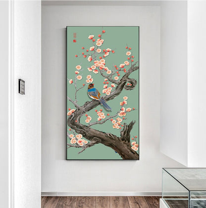 Abstract Chinese Flower Wall Art