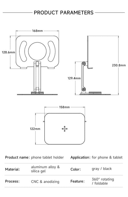 Rotating Metal Tablet Stand