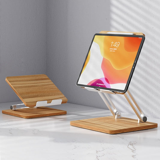 Sleek Wooden Adjustable Tablet Stand