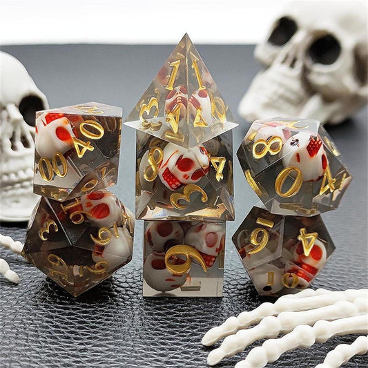 Mini Skulls Resin Dice Set