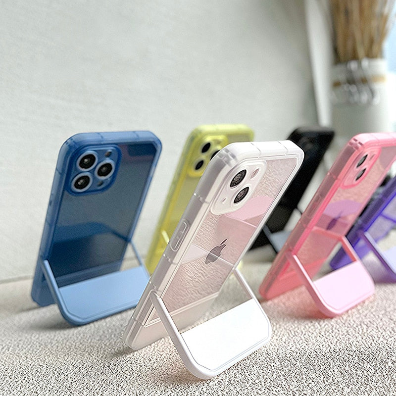 Transparent iPhone Case with Built-in Stand