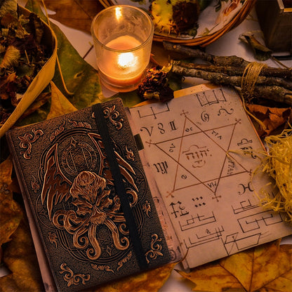 Embossed Cthulhu Leather Cover Notebook