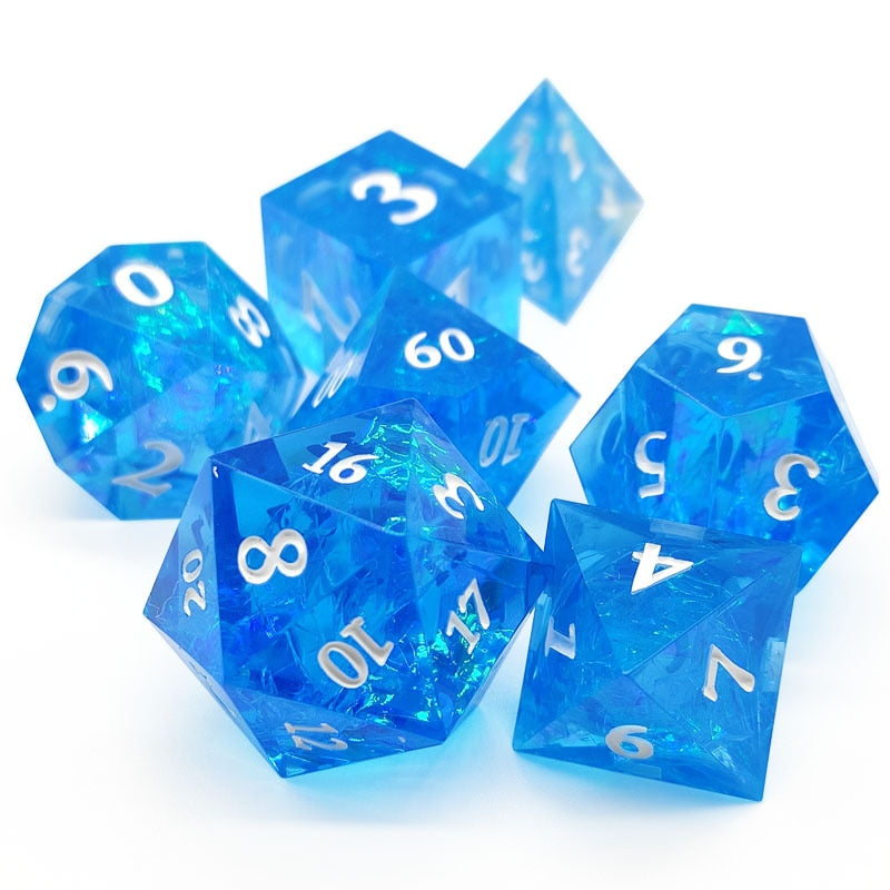 Ice Crystal Resin DnD Dice Set