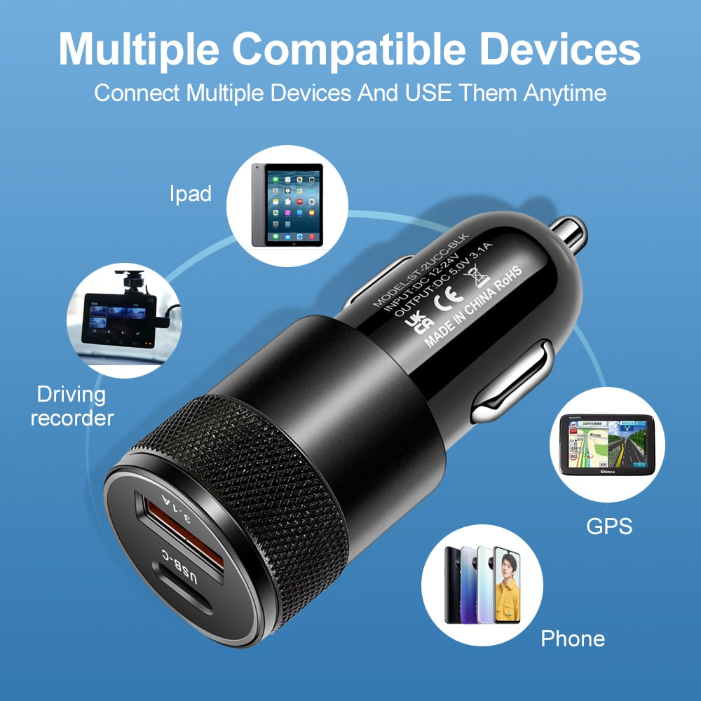 Multi-Device Portable Car Charger