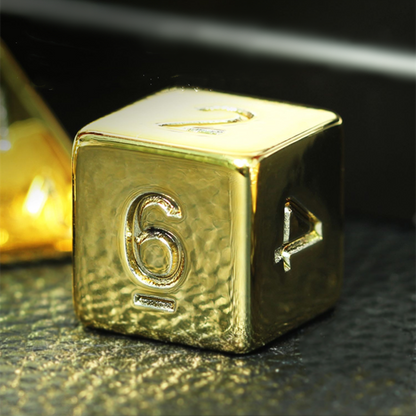 Shiny Gold DnD Dice Set